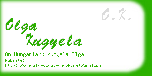 olga kugyela business card